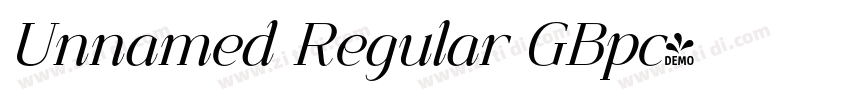 Unnamed Regular GBpc字体转换